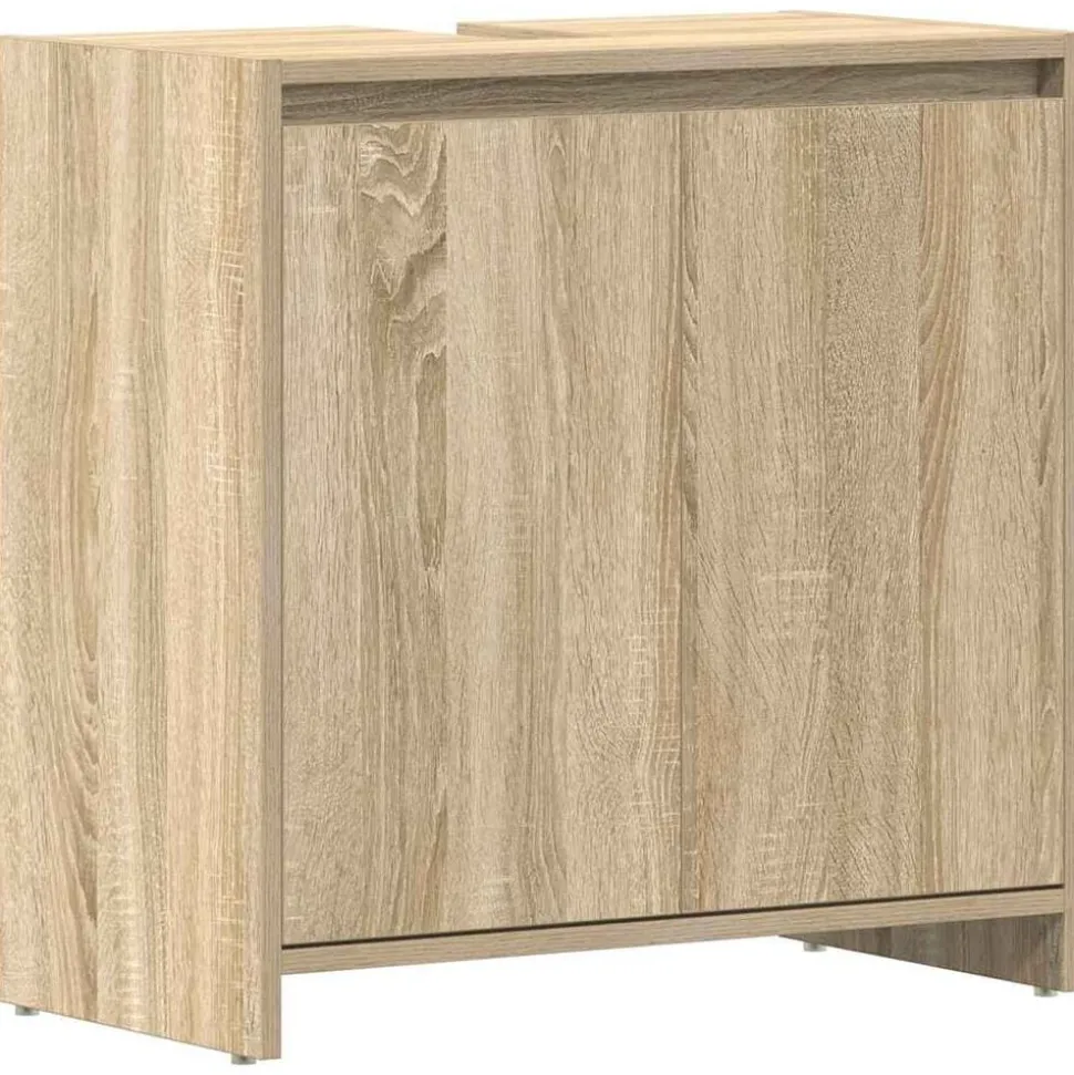 vidaXL Badkamerkast 60x33x61 cm bewerkt hout sonoma eikenkleurig