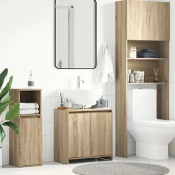 vidaXL Badkamerkast 60x33x61 cm bewerkt hout sonoma eikenkleurig