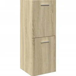 vidaXL Badkamerkast 30x30x80 cm spaanplaat sonoma eikenkleurig