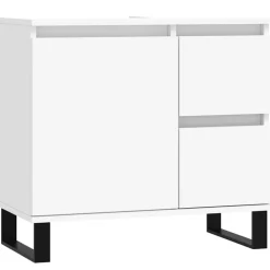vidaXL Badkamerkast 65x33x60 cm bewerkt hout wit