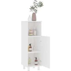 vidaXL Badkamerkast 30x30x95 cm bewerkt hout wit