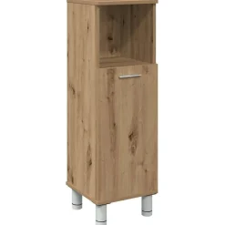 vidaXL Badkamerkast 30x30x95 cm bewerkt hout artisanaal eikenkleur