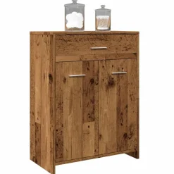vidaXL Badkamerkast 60x33x80 cm bewerkt hout oud houtkleurig
