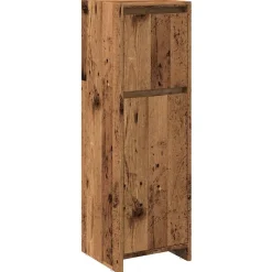 vidaXL Badkamerkast 30x30x95 cm bewerkt hout oud houtkleurig