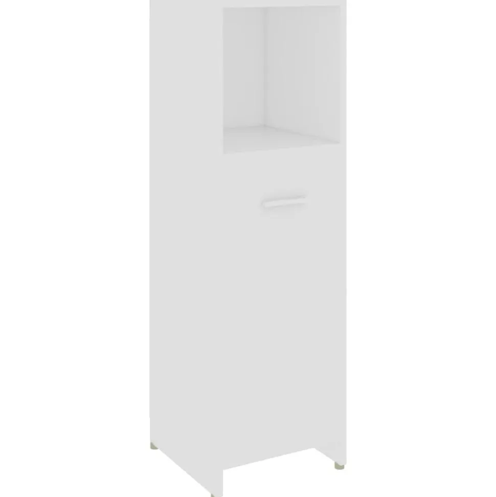 vidaXL Badkamerkast 30x30x95 cm bewerkt hout wit