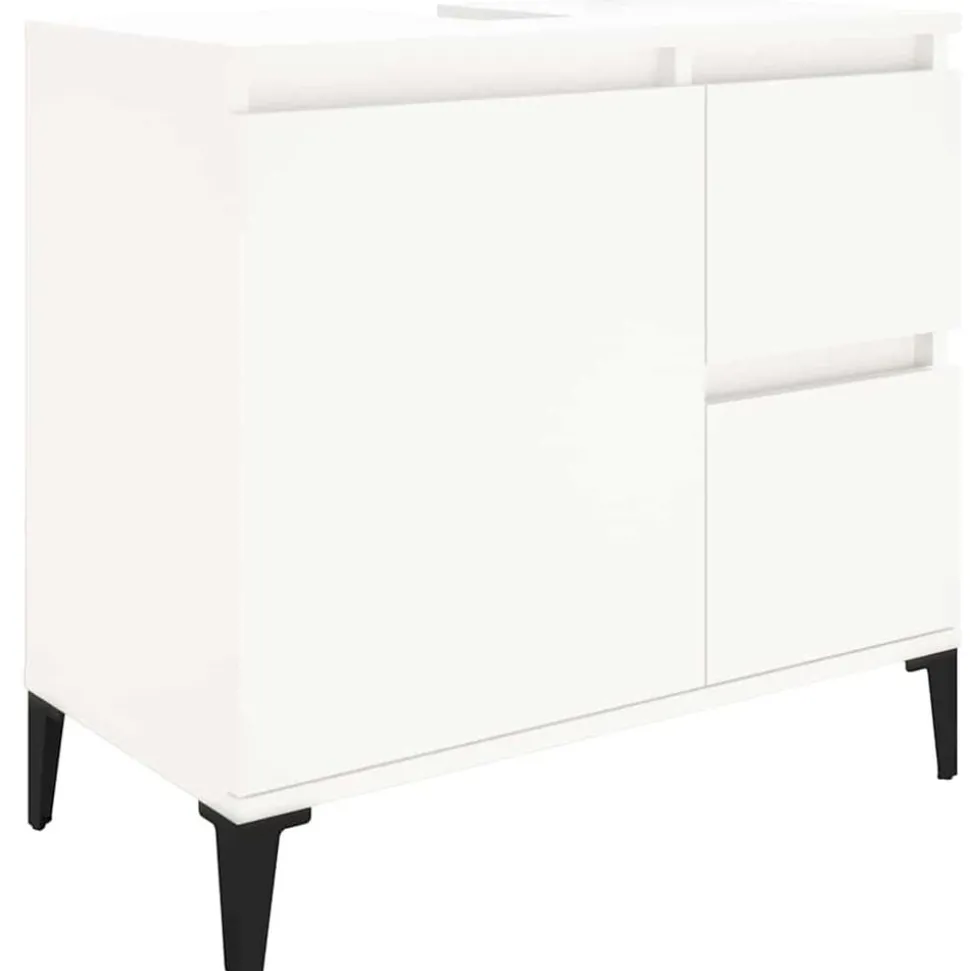 vidaXL Badkamerkast 65x33x60 cm bewerkt hout wit