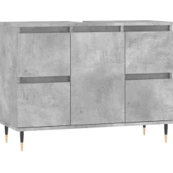 vidaXL Badkamerkast 80x33x60 cm bewerkt hout betongrijs