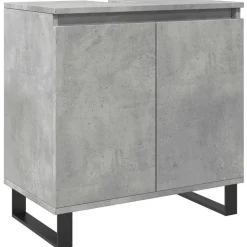 vidaXL Badkamerkast 58x33x60 cm bewerkt hout betongrijs