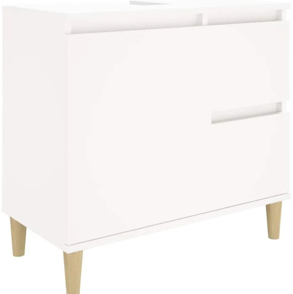 vidaXL Badkamerkast 65x33x60 cm bewerkt hout wit