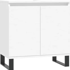 vidaXL Badkamerkast 58x33x60 cm bewerkt hout wit
