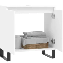 vidaXL Badkamerkast 58x33x60 cm bewerkt hout wit