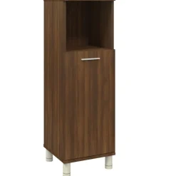 vidaXL Badkamerkast 30x30x95 cm bewerkt hout bruin eikenkleur