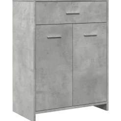 vidaXL Badkamerkast 60x33x80 cm spaanplaat betongrijs