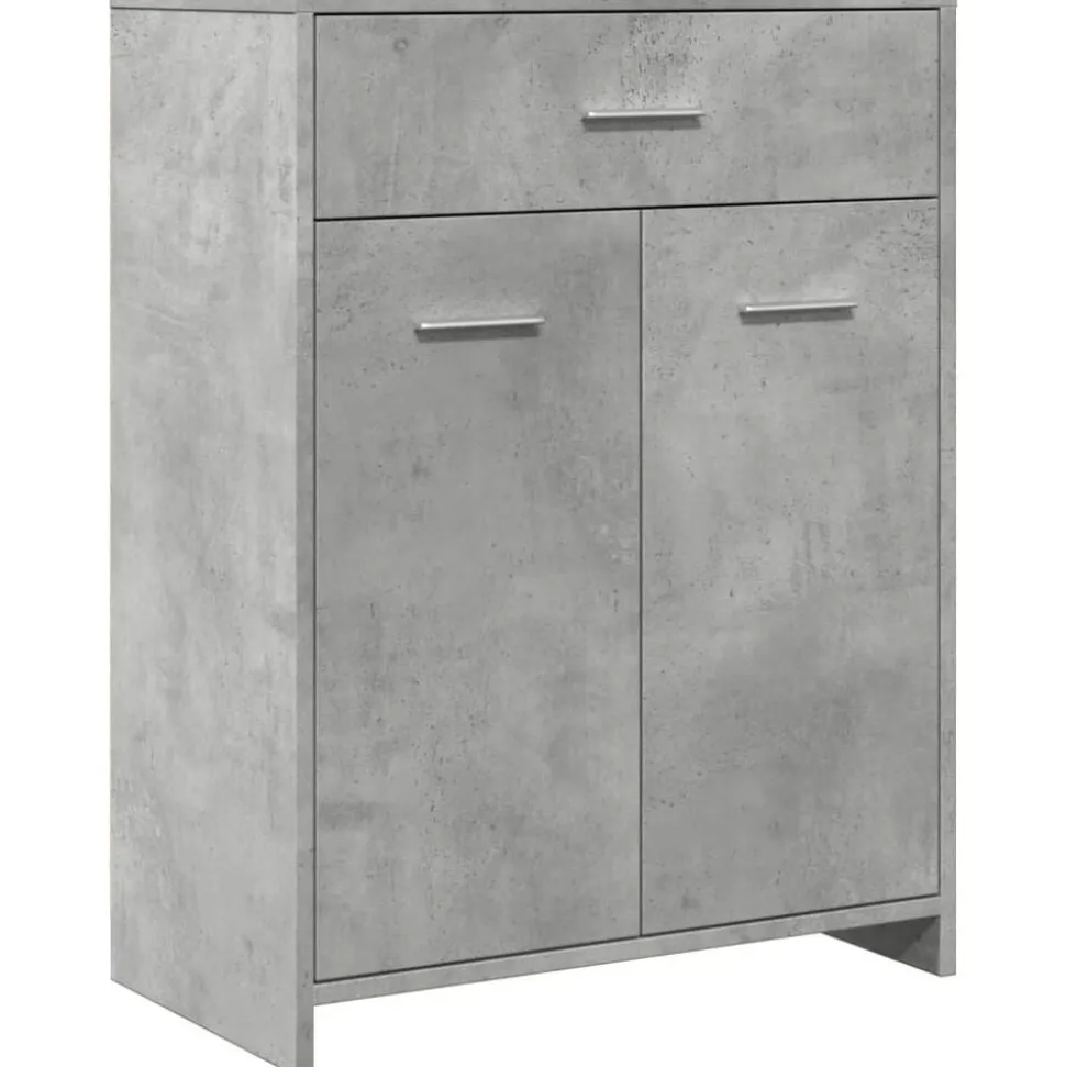 vidaXL Badkamerkast 60x33x80 cm spaanplaat betongrijs