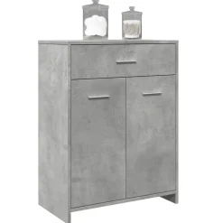 vidaXL Badkamerkast 60x33x80 cm spaanplaat betongrijs
