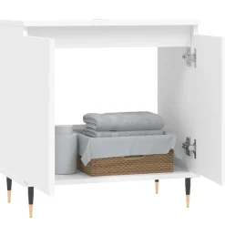 vidaXL Badkamerkast 58x33x60 cm bewerkt hout wit