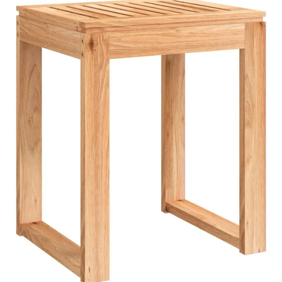 vidaXL Badkamerkruk 40x30x46 cm massief walnotenhout