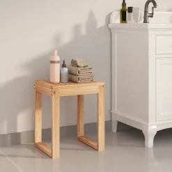 vidaXL Badkamerkruk 40x30x46 cm massief walnotenhout