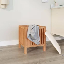 vidaXL Badkamerkruk 40,5x40x52 cm massief walnotenhout