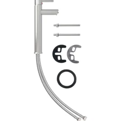 vidaXL Badkamermengkraan 12x30 cm zilverkleurig