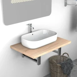 vidaXL Badkamermeubel 60x40x16,3 cm eikenkleurig