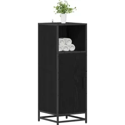 vidaXL Badkamermeubelset Zwart Eiken 35 x 37,5 x 100 cm Bewerkt hout