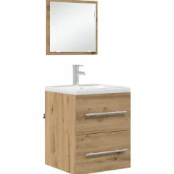 vidaXL Badkamermeubelset met lade met opslag Bruin 41 x 38,5 x 48 cm