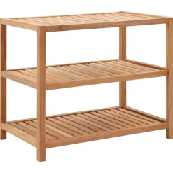 vidaXL Badkamerrek 65x40x55 cm massief walnotenhout