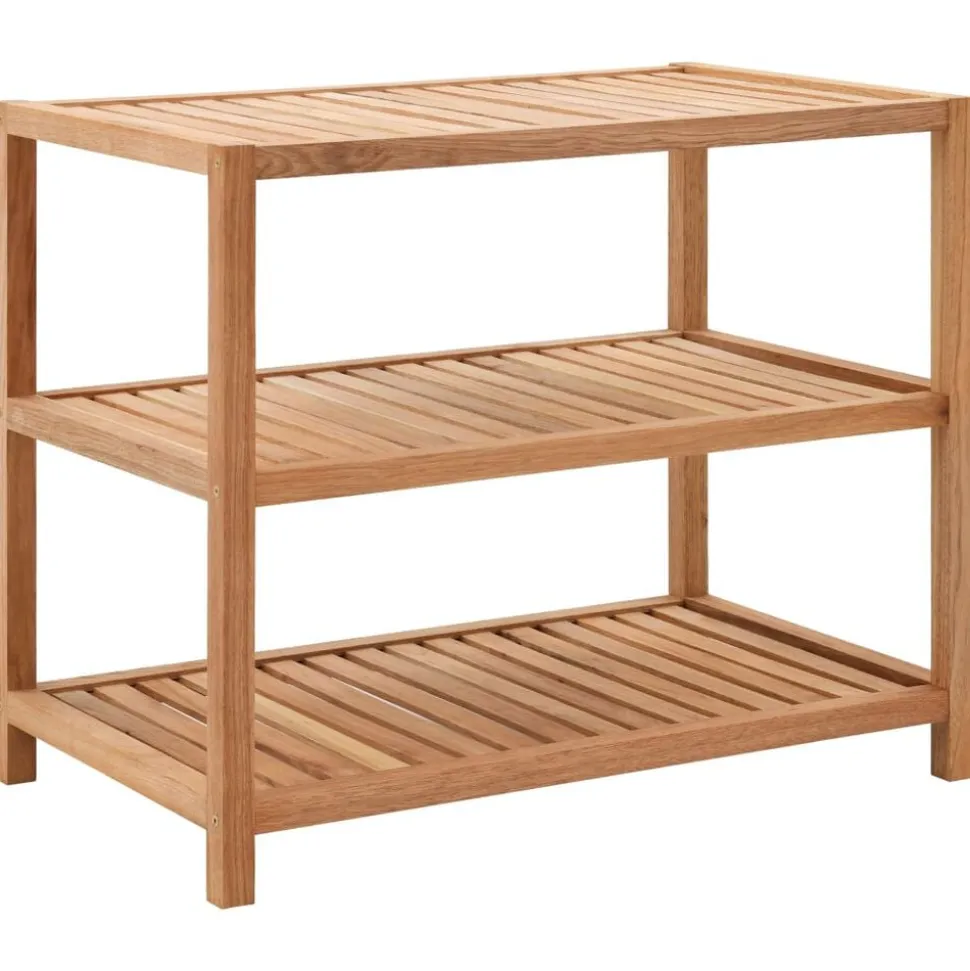 vidaXL Badkamerrek 65x40x55 cm massief walnotenhout