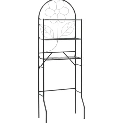 vidaXL Badkamerrek 60x33x174 cm zwart