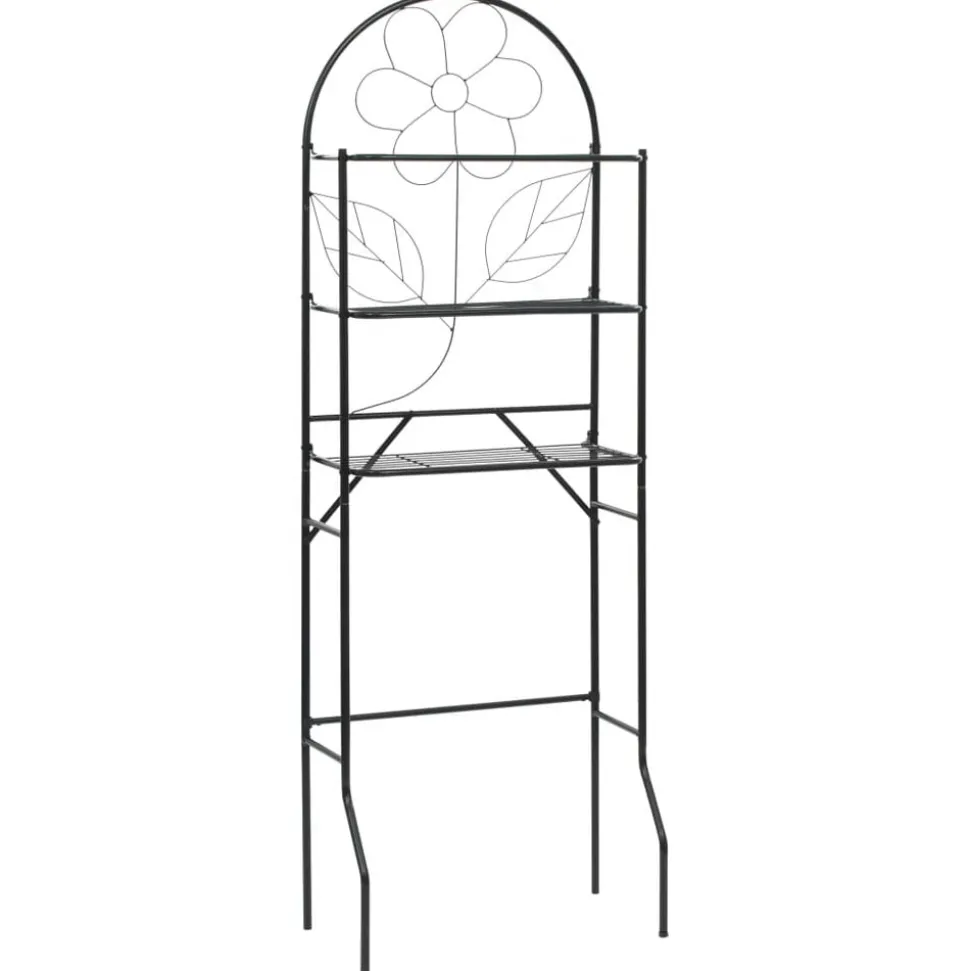 vidaXL Badkamerrek 60x33x174 cm zwart