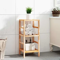 vidaXL Badkamerrekje 35,5x35,5x79 cm massief walnotenhout