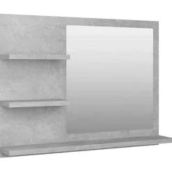 vidaXL Badkamerspiegel 60x10,5x45 cm bewerkt hout betongrijs