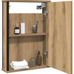 vidaXL Badkamerspiegelkast 42x12x60 cm bewerkt hout artisanaal