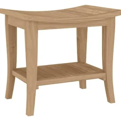 vidaXL Badkamertafel 50x35x45 cm massief teakhout