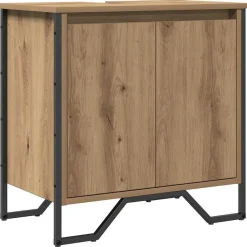 vidaXL Badkamertenk te kast Artisan Eiken 60 x 35 x 60 cm Bewerkt hout