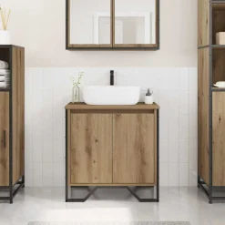 vidaXL Badkamertenk te kast Artisan Eiken 60 x 35 x 60 cm Bewerkt hout