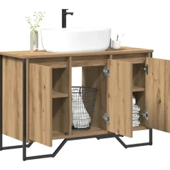 vidaXL Badkamertenk te kast Artisan Eiken 91 x 35 x 60 cm Bewerkt hout