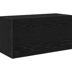 vidaXL Badkamerwandkast 60x25x30 cm bewerkt hout zwart