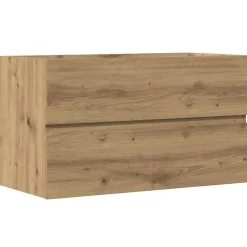 vidaXL Badkamerwandkast 80x38,5x45 cm bewerkt hout artisanaal eiken