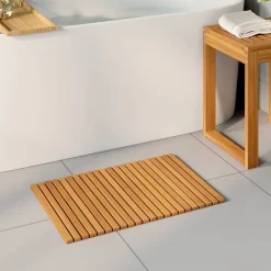 vidaXL Badmat Bruin 60 x 40 cm Massief Acaciahout