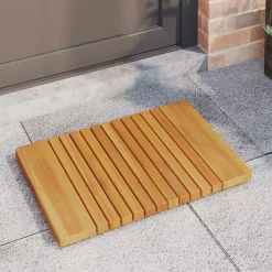 vidaXL Badmat Effen Bruin 59 x 40 cm Hout