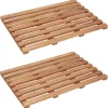 vidaXL Badmatten 2 st massief acaciahout 56x37 cm