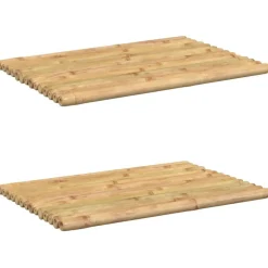 vidaXL Badmatten 2 st 50x35 cm bamboe