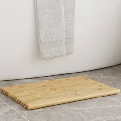 vidaXL Badmatten 2 st 50x35 cm bamboe