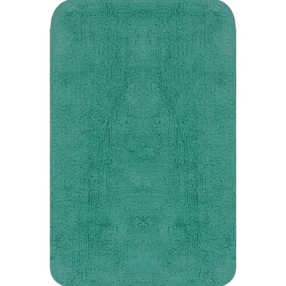 vidaXL Badmattenset stof turquoise 3-delig
