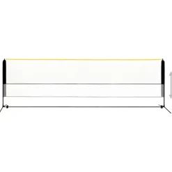 vidaXL Badmintonnet verstelbaar 500x103x94-158 cm metaal