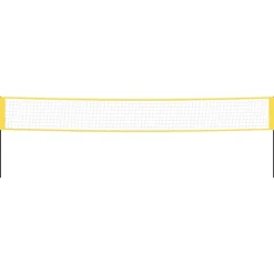 vidaXL Badmintonnet 600x155 cm PE-stof geel en zwart