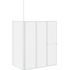 vidaXL Badwand L-vormig 4 panelen inklapbaar 70x120x137 cm