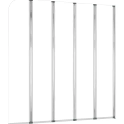 vidaXL Badwand 120x140 cm gehard glas transparant